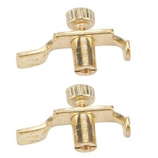 2Pcs Professional Erhu Fine Tuner Metal Clip String Adjuster For Golden Tone