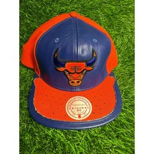 Mitchell  Ness NBA Chicago Bulls Day One Snapback Hat Royal Blue Orange OSFA