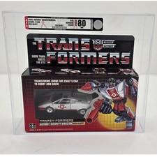 Transformers Red Alert Graded AFA80 Amazing High Grade G1 Transformer 1985