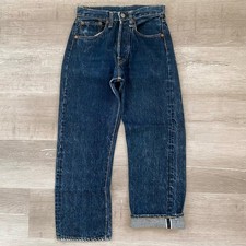Vintage mid 1960's Levi's 501 Big E V Stitch Dark Wash Jeans 26"