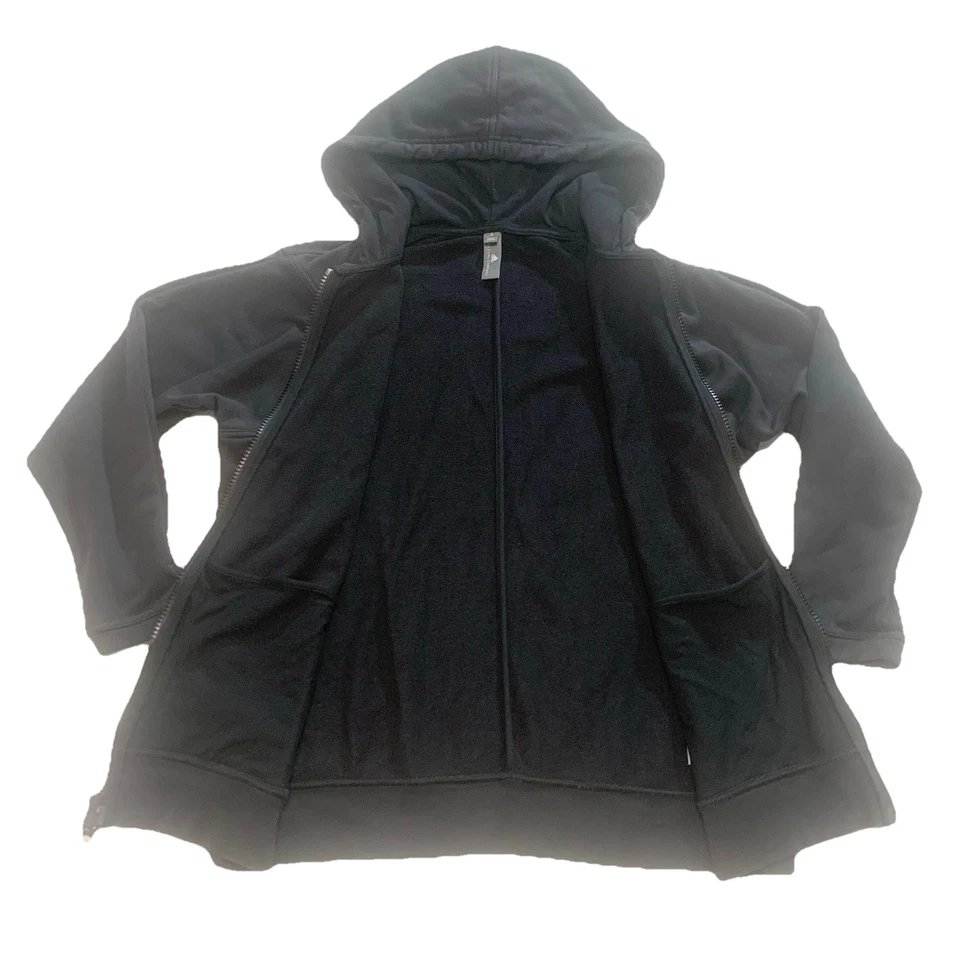 Sudadera con capucha negra ADIDAS STELLA MCCARTNEY grande ESSENTIAL cremallera completa Foto 3 de 4