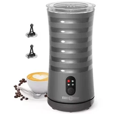 4 Cup Grey Stainless Steel Drip Coffee Maker with Frother