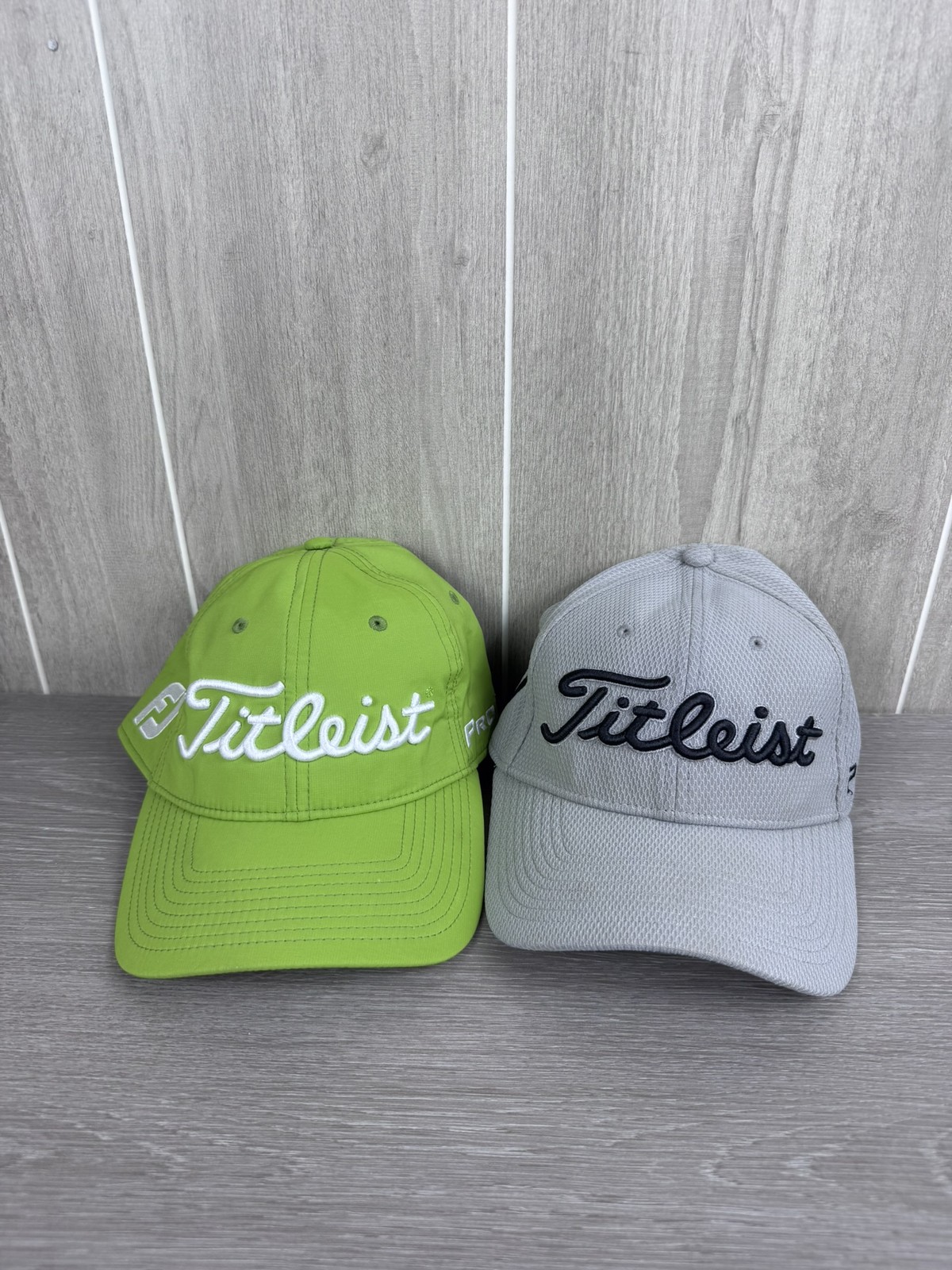 Hats 2-pack Lime Green & Gray Adjustable M/l Cap Performance