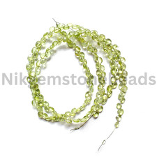 Natural Green Peridot Beads, Briolette Facete...