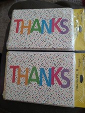 2 Packs Hallmark Expressions Thank You Cards Blank Inside 16 Total Polka Dots