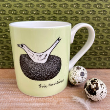 ERIC RAVILIOUS BONE CHINA LTD EDITION MUG BIRD ENGRAVING illustration TOWNER NEW