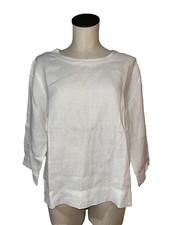 Hot Cotton By Marc Ware Made in USA 100% Linen Women’s Peasant Top size M