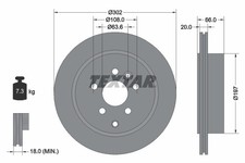 2x 92162803 Textar Brake Disc for Ford USA, Land Rover