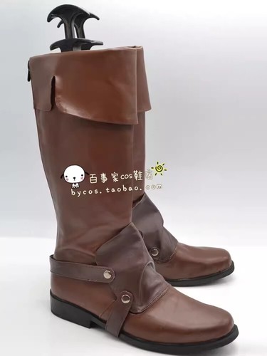 Cosplay Tangled Rapunzel Flynn Rider Shoes Marin Boots Halloween Boots Props PU - Picture 3 of 5