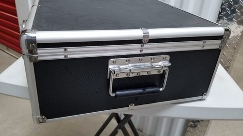 New Aluminum CD DVD Storage Case Holds 1000 Discs Black Box w Hanger Sleeves - Bild 5 von 7