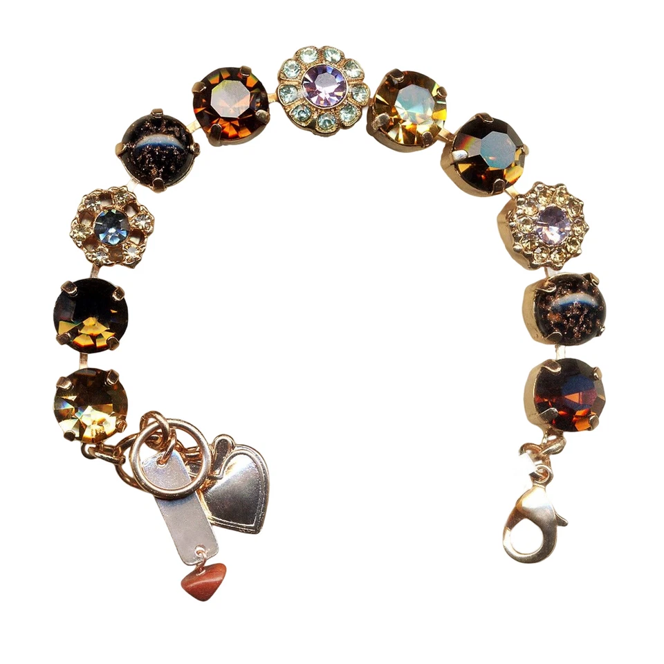 Mariana 诱人大理石石和黄玉施华洛世奇水晶手链 — 第 2/4 张图片
