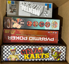 Lot of 4 - Board/Card Game FAMILY Mental Blocks, Crazy Karts, Pebble Rock Poker