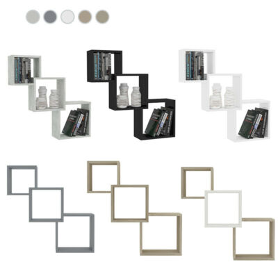 3pcs Cube Regal Wandregale Bücherregal Würfelregale Hängeregal Holzregal Choice