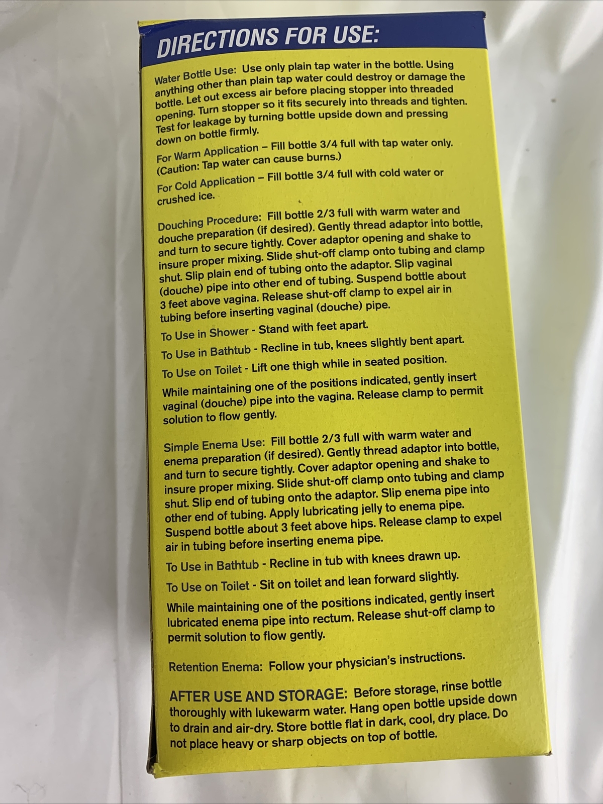 Cara Combination Personal Hygiene And Enema System Water Bottle 1pk For Sale Online Ebay
