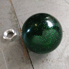 Green Old Skool Series Custom Shift Knob Translucent W Metal Flake Hot Rod Rat