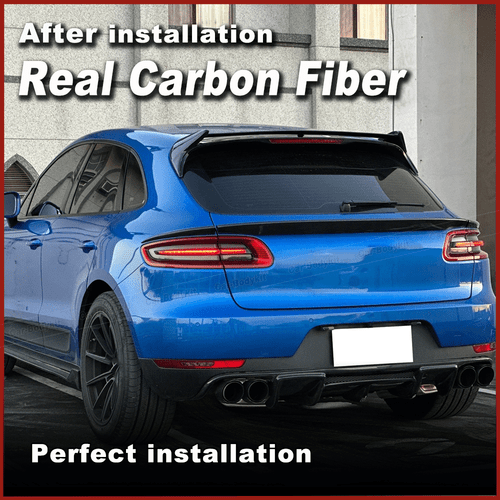 REAL Carbon Rear Spoiler Trunk Boot Wing Lip Fit For Porsche Macan 95B 2014-2018 - Picture 3 of 12