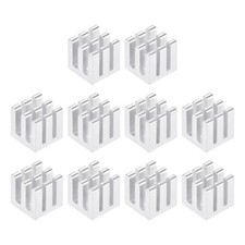 Electronic Radiators Heatsink for MOS GPU IC Chip Silver 10 x 10 x 10 mm 10pcs