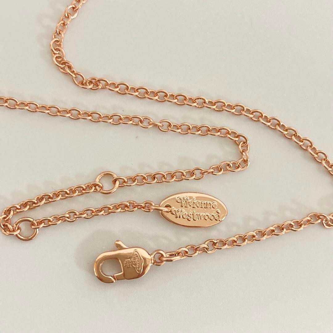 Vivienne Westwood ARIELLAネックレス　PG×PINK Vivienne Westwood Ariella Pink Heart Necklace Silver Chain