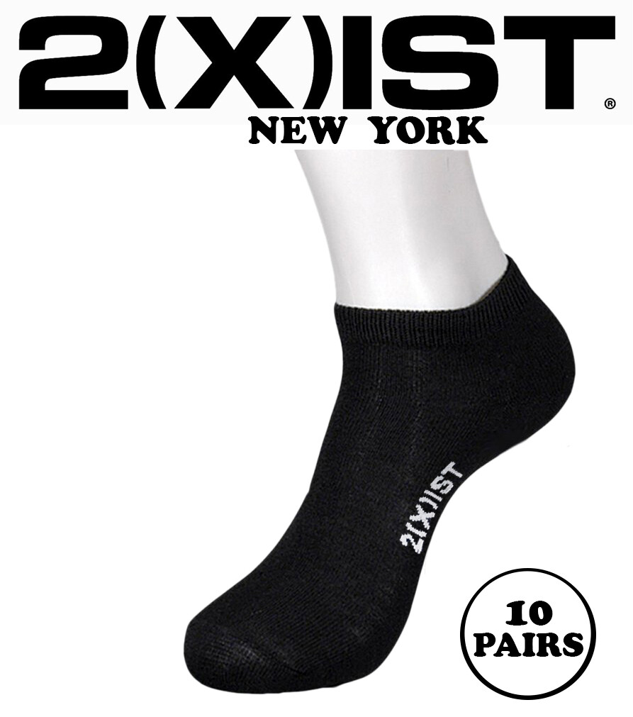 Image 1 - 10 Pair NO SHOW Sport Socks 2(X)IST | Size 10-13 | Black