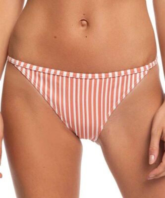 MSRP $45 Roxy Lotus Stripe Sandy Treasures Mini Bikini Bottoms Size Large