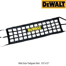 Dewalt Tailgate Net For Compact Mid Size Trucks Black Nylon Adjustable 50 X 15