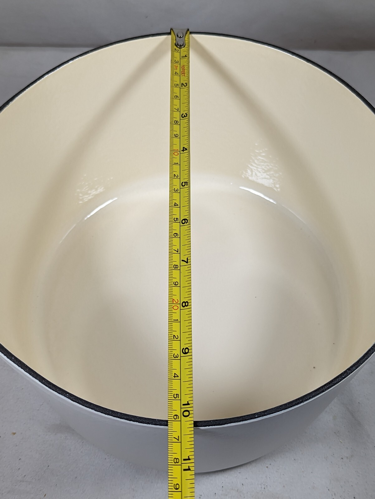 MARTHA STEWART Dutch Oven 7Qt Cast Iron Oven Safe Round w/ Lid White eBay