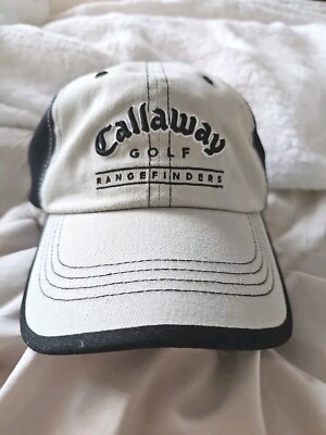 Callaway Golf Cap Rangefinders Fitted Beige Black Embroidery Nikon Vidtech Nice