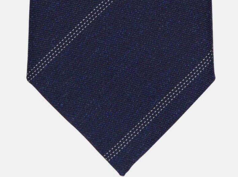 Alfani Mens Louise Stripe Navy Slim Tie Necktie 2 3/4