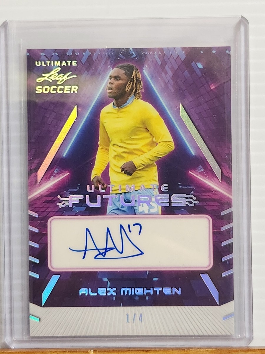 Alex Mighten 2022 Leaf Ultimate Soccer ULTIMATE FUTURES Auto card