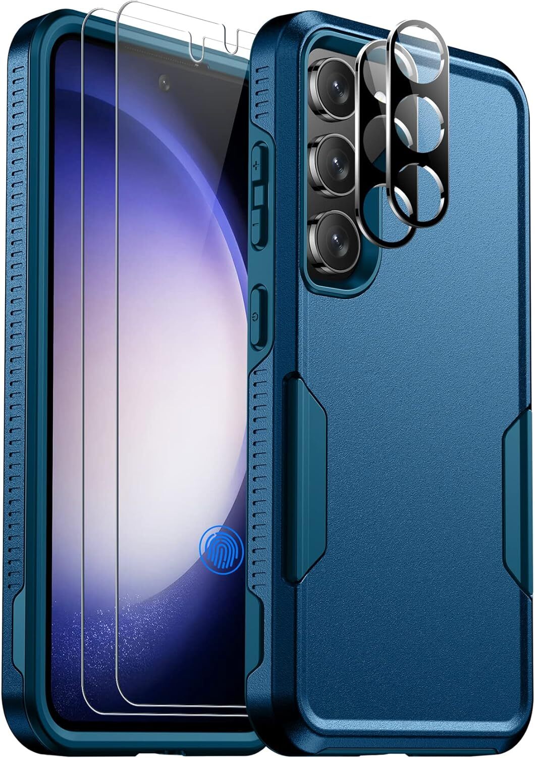 for Samsung Galaxy S23 Plus Case, with 2 Pack [Tempered Glass Screen Protector +