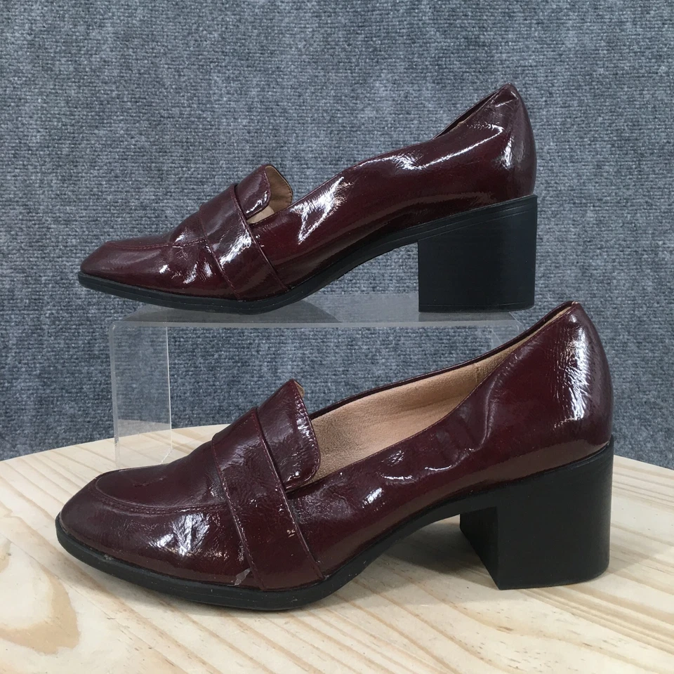 Zapatos LifeStride para mujer 9 W Brittany Penny zapatos de salón granate imitación cuero tacones Foto 2 de 4