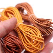 5m DIY Leather Round Rope Bracelet Necklace String Cord Jewellery Handmade Craft