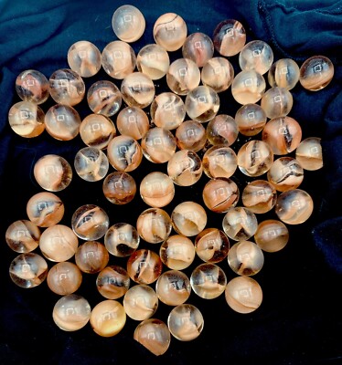 Vintage 1  Marble King Peach Hybrid 4 Vein Cats Eye Glass SINGLE SHOOTER