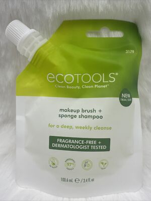 Ecotools Makeup Brush+ Sponge Shampoo Cleaner 3.4floz Travel Size - Brand New