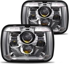 Super Bright 5X7 Led Headlights For Jeep Wrangler Cherokee C4 Corvette