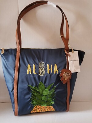 Tommy Bahama ALOHA Embroidered Tote Pineapple
