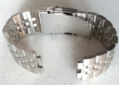 New Mens PEBBLE STEEL Smartwatch Silver Tone Stainless Steel Bracelet Watch Band
