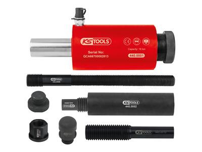 KS TOOLS 440.0005 Druck- und Zug-Hydraulikzylinder-Satz, 16t, 10-tlg