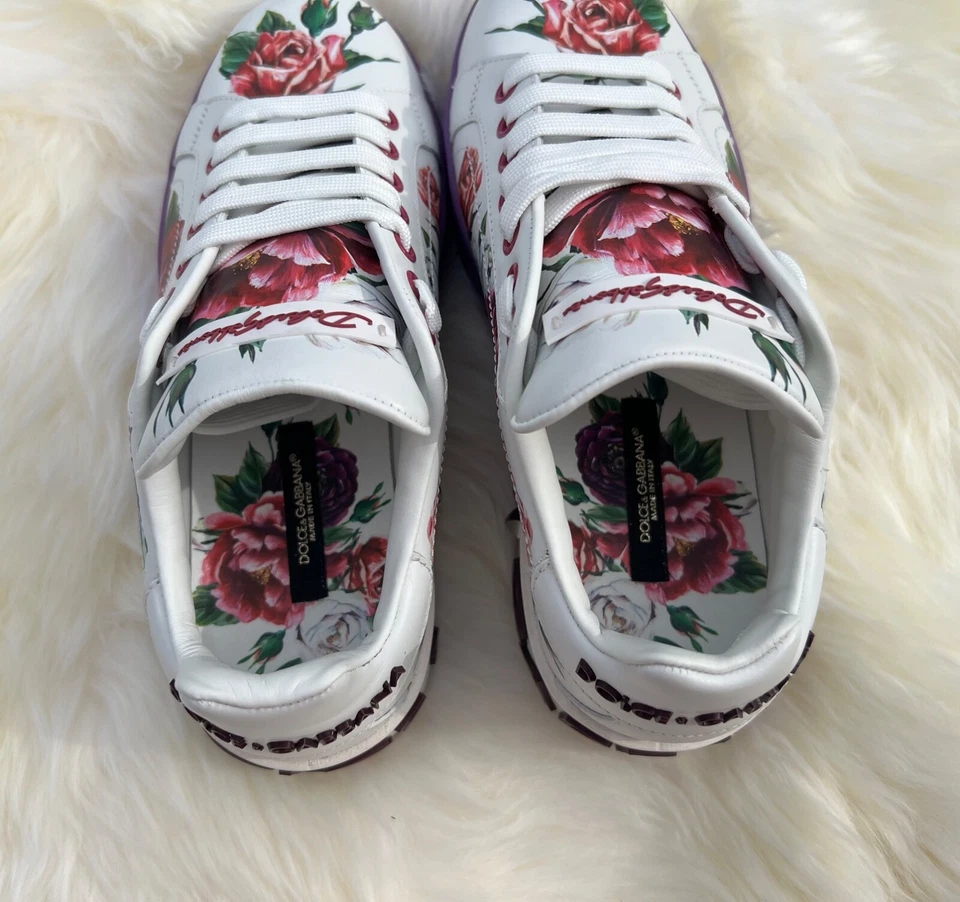 Dolce Gabbana, Limited Edition Floral Design, Studded Sole, Purple Sole Bottoms - Image 3 of 4