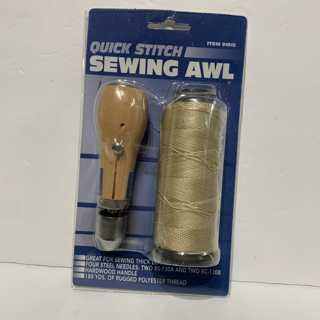 Leather & Canvas Sewing Awl Quick Stitch 4 Needles 180 Yards Polyester