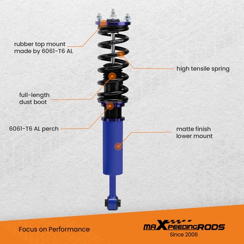 Adjustable Coilovers Struts & Rear Camber Arms Kit for Honda Accord 03-07 - Picture 5 of 12