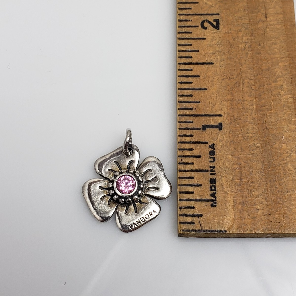 Pandora Sterling Silver Pink Daisy Clasp Opener Charm 890000PCZ | eBay
