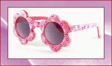 Baby/Girls Round Flower Sunglasses Cute UV 400 Protection Pink 1 Item 