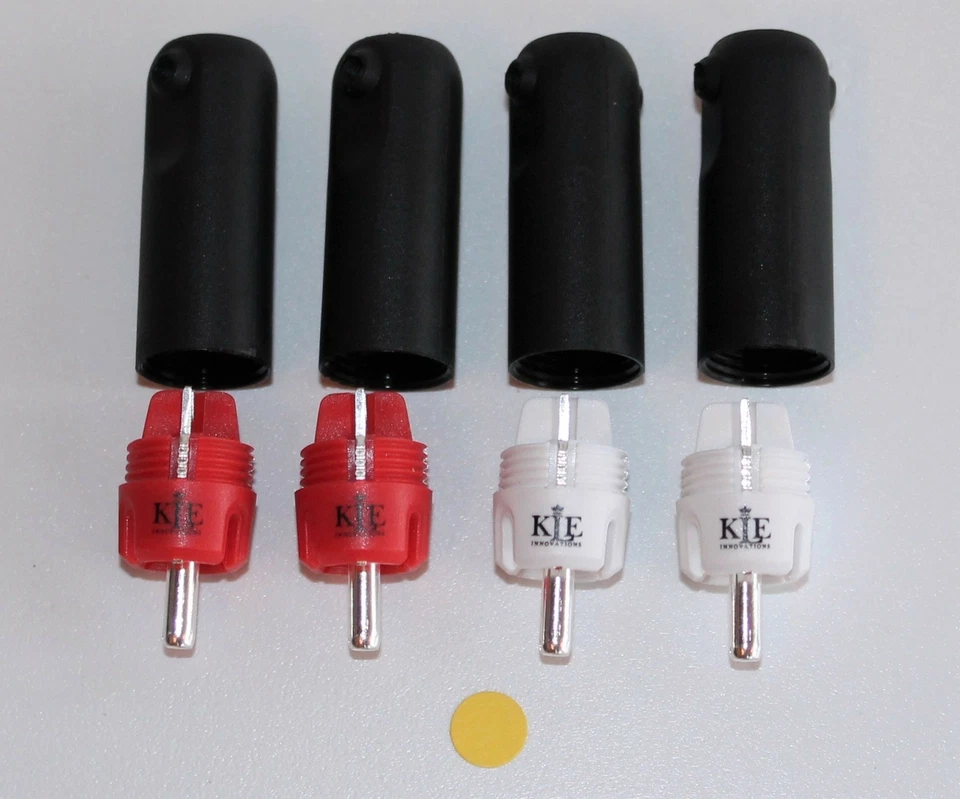 Eichmann KLE Bullet Plug KLEI Classic 4 piezas placa de plata + lote de plata WBT - Imagen 3 de 4