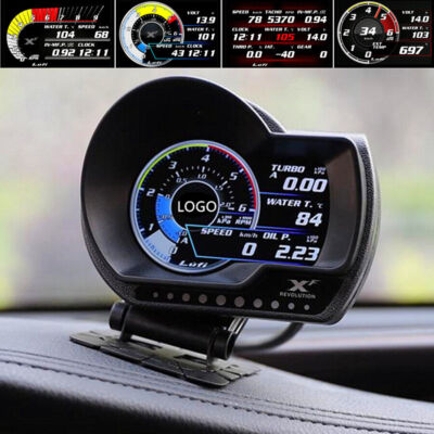 Auto OBD2 Instrument Turbo Boost Öldruck RPM Drehzahl Temperatur Tank Speed Gear