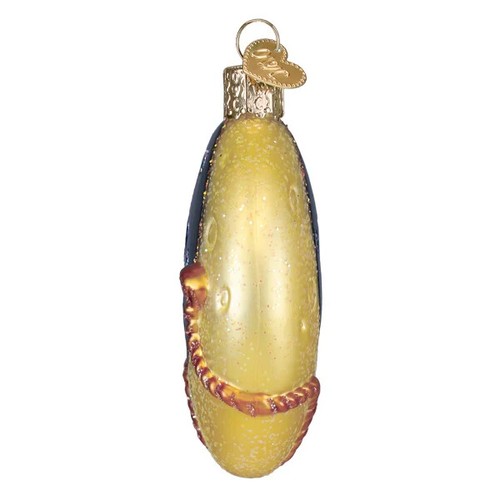 Old World Christmas "LASSO THE MOON" (22051) Glass Ornament w/ OWC Box - Picture 3 of 4
