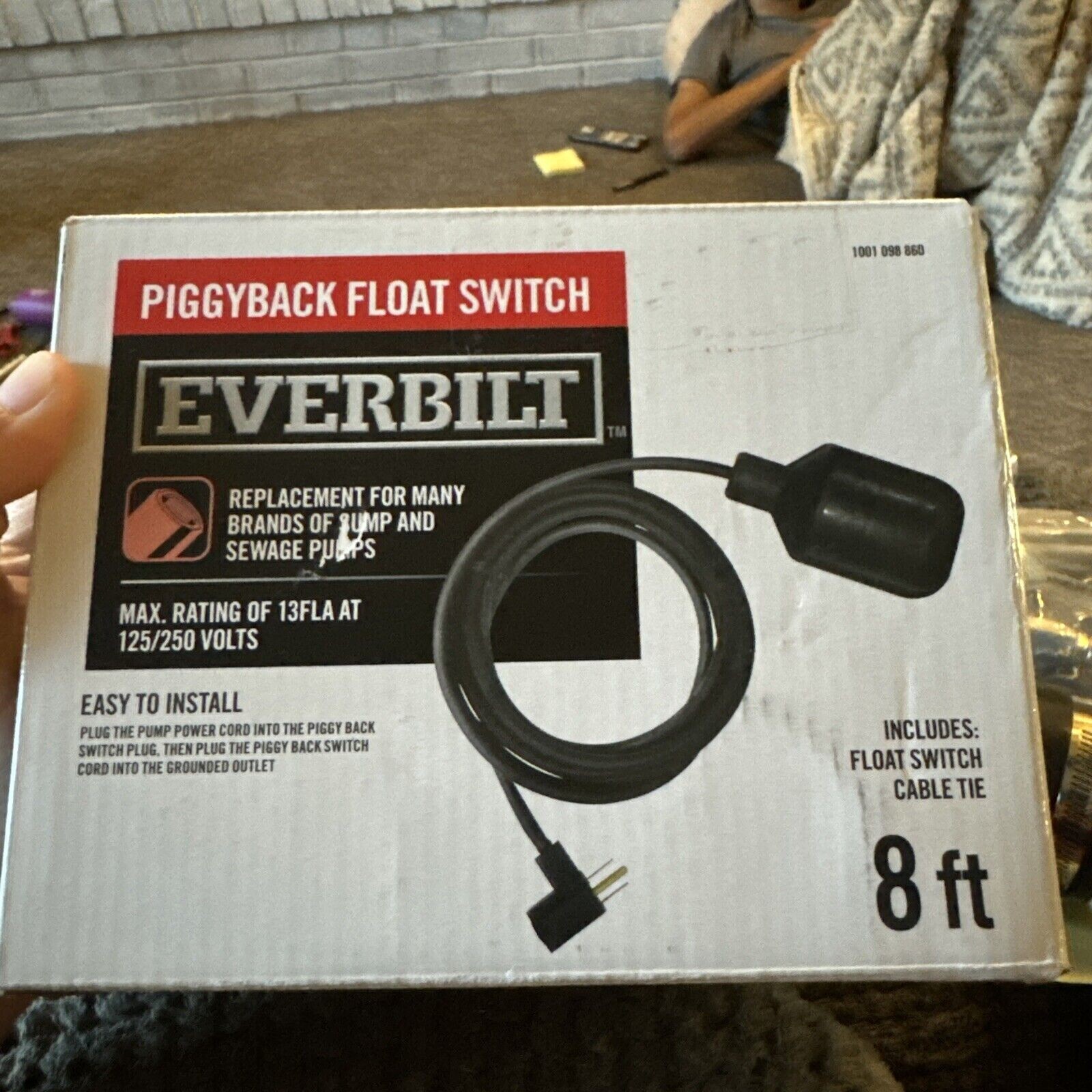 Everbilt Tether Float Switch For Sump Pumps Black 1001 098 860 eBay