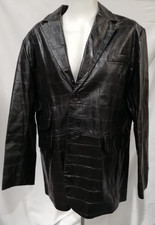 Bnwt Kit Black Leather Jacket Size Xl 44/46