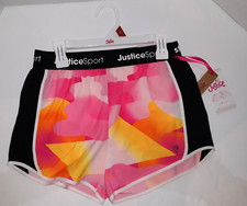JUSTICE JSport Running Short Pink Orange Girls Size Medium 10 New With Tags