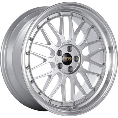 BBS LM 19x9.5 ET 35 5x120 HB 82 Diamond Silver Diamond Cut Machine Lip Wheel/Rim